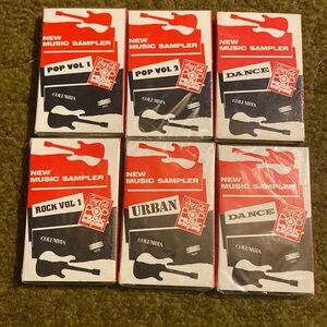 Vintage cassette Coca-Cola new music samplers